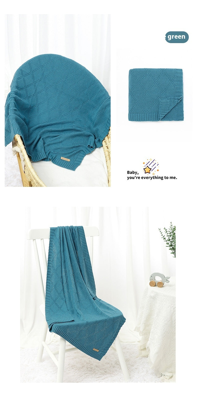 LuxeCotton Baby Blanket – Comfort Wrapped in Elegance