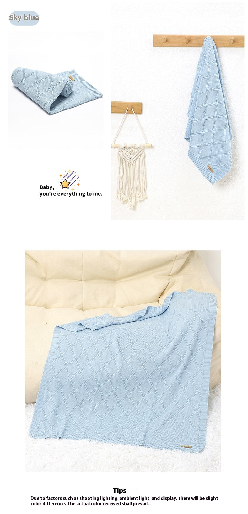 LuxeCotton Baby Blanket – Comfort Wrapped in Elegance