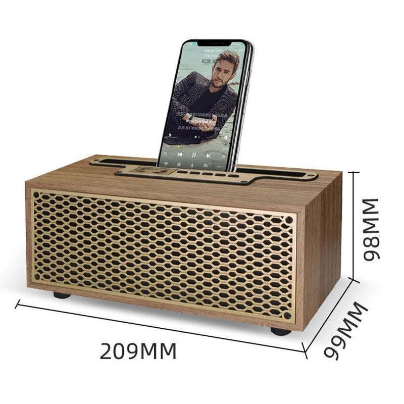 Vintage Wood Grain Bluetooth Speaker – Old-School Luxury with a Modern Twist