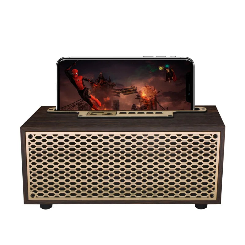 Vintage Wood Grain Bluetooth Speaker – Old-School Luxury with a Modern Twist