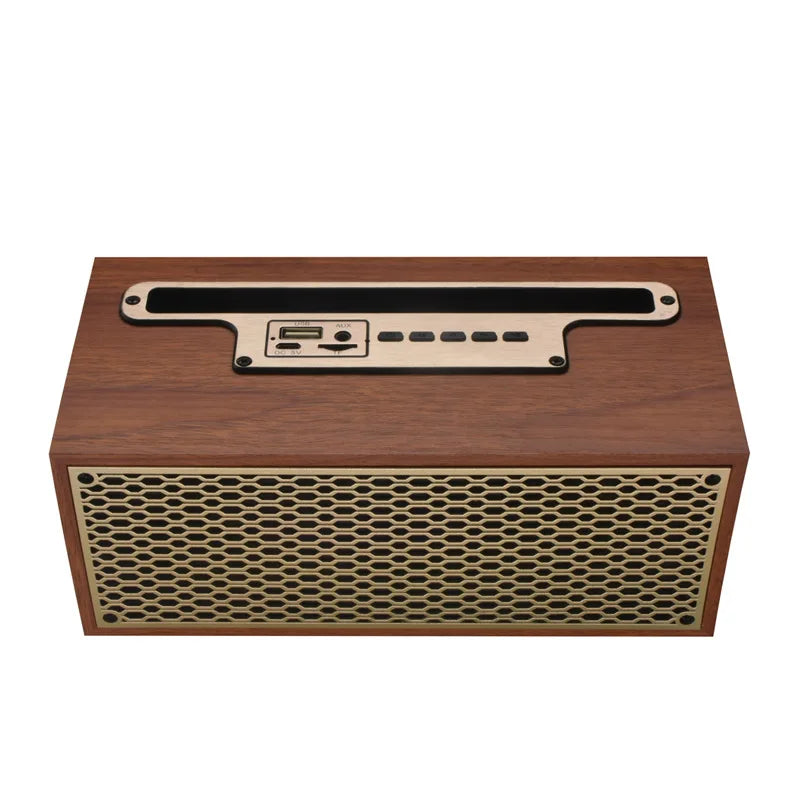 Vintage Wood Grain Bluetooth Speaker – Old-School Luxury with a Modern Twist