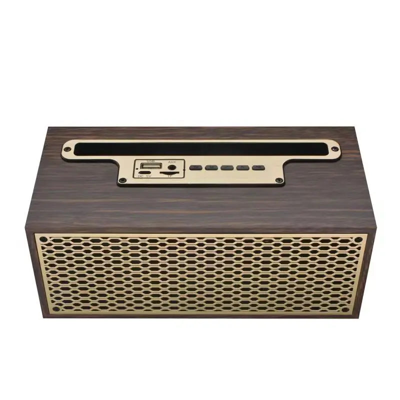 Vintage Wood Grain Bluetooth Speaker – Old-School Luxury with a Modern Twist