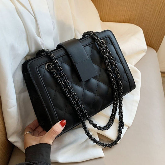 Velvet Luxe Chain Handbag