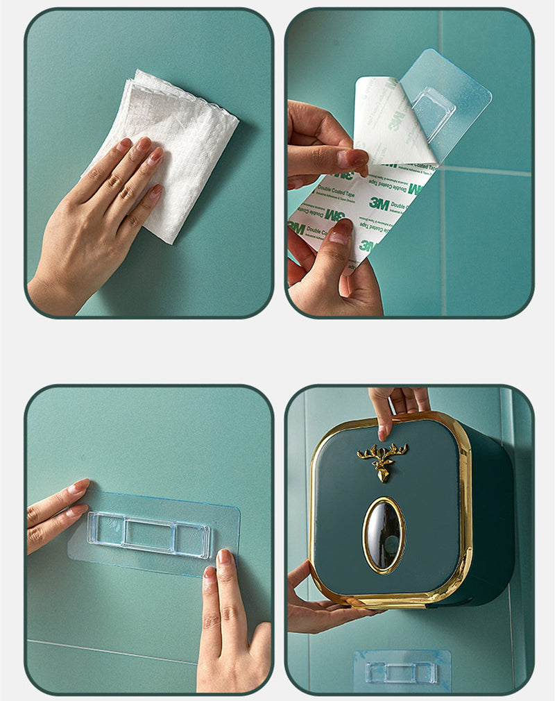 Wall-Mounted Dust-Proof Towel Storage Box – Stylish & Space-Saving Organizer