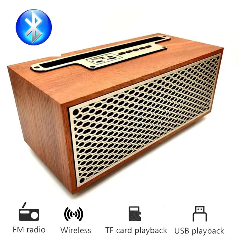 Vintage Wood Grain Bluetooth Speaker – Old-School Luxury with a Modern Twist