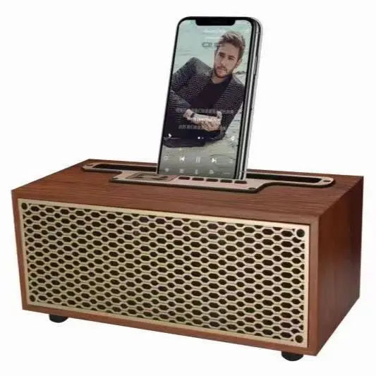 Vintage Wood Grain Bluetooth Speaker – Old-School Luxury with a Modern Twist